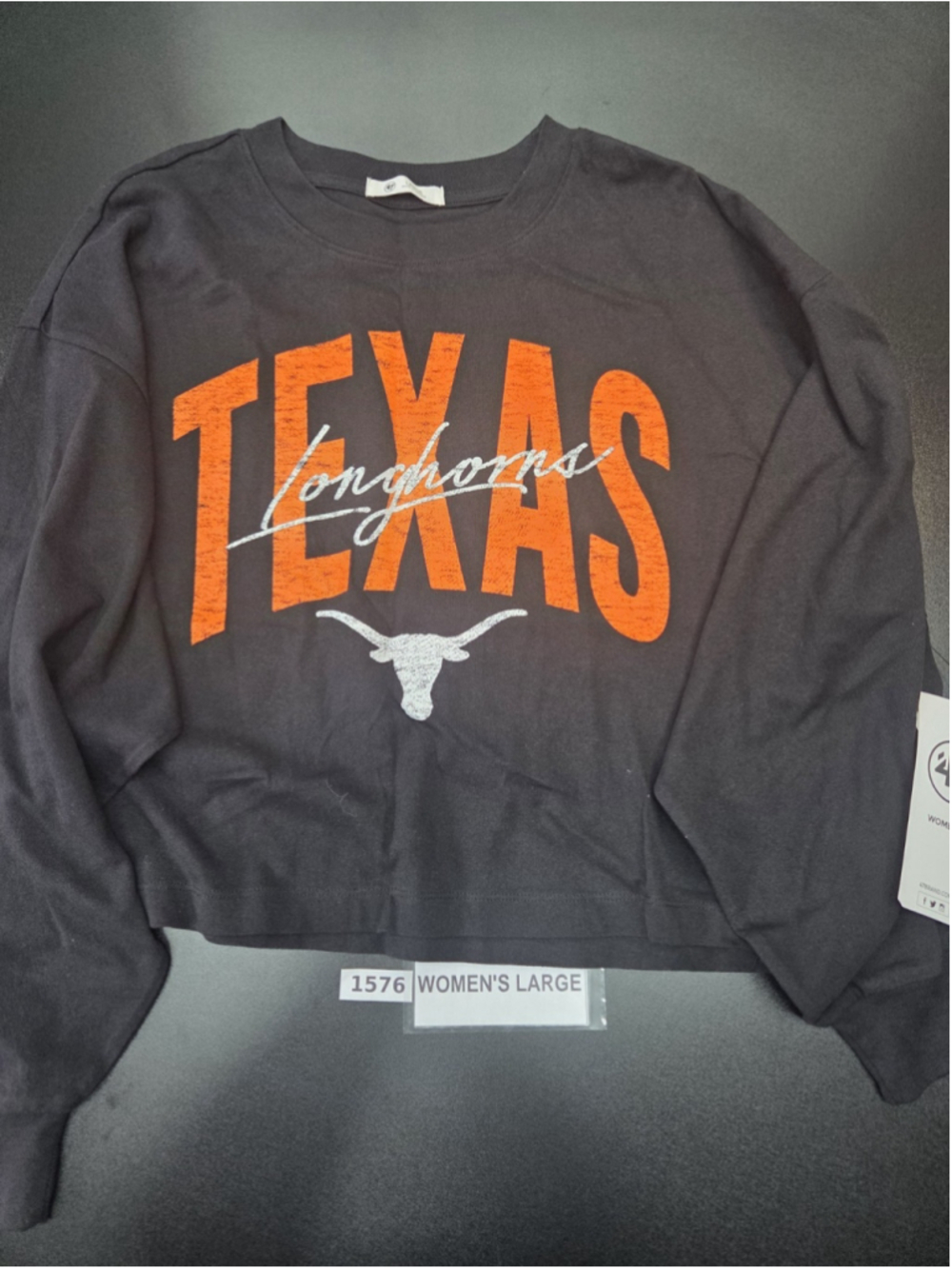 ’47 Brand Texas Longhorns Women’s Cropped Long Sleeve Shirt Large #1576